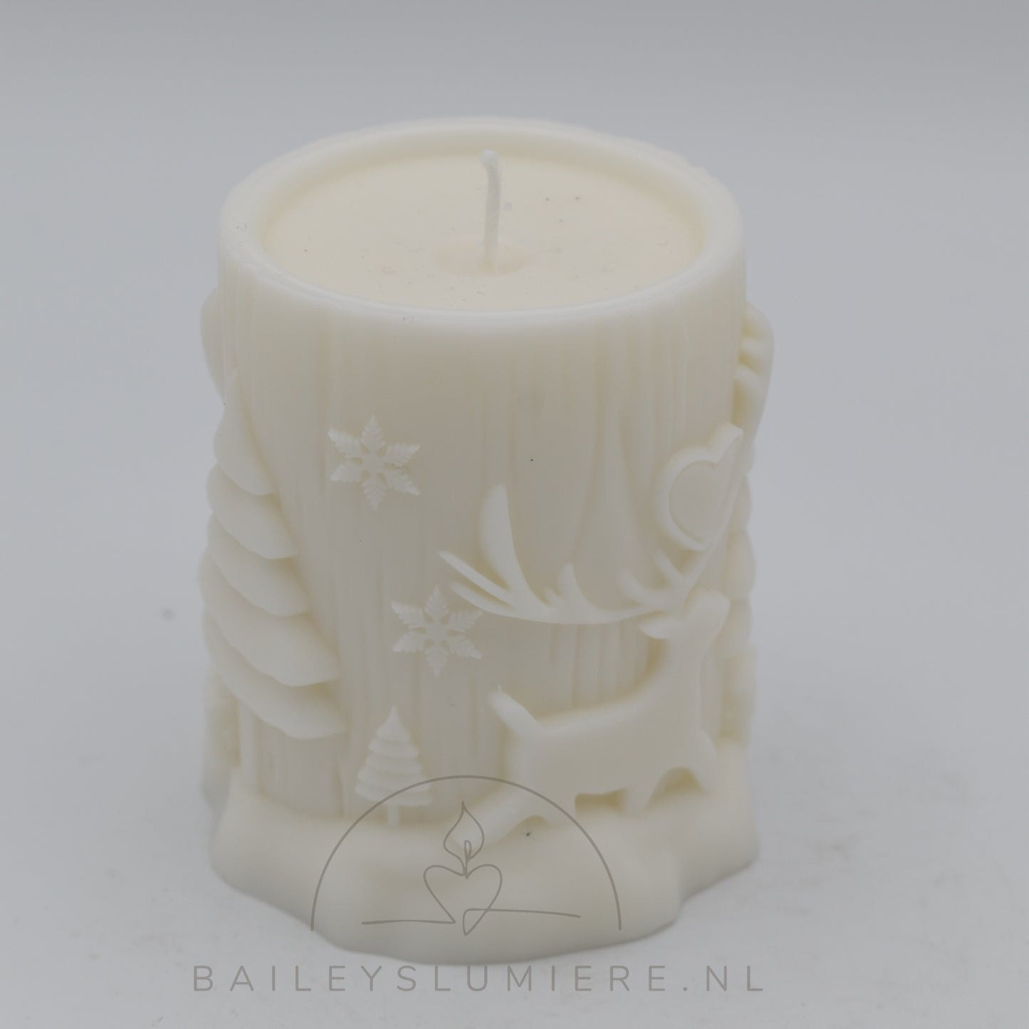 Stompe rendier kerst kaars