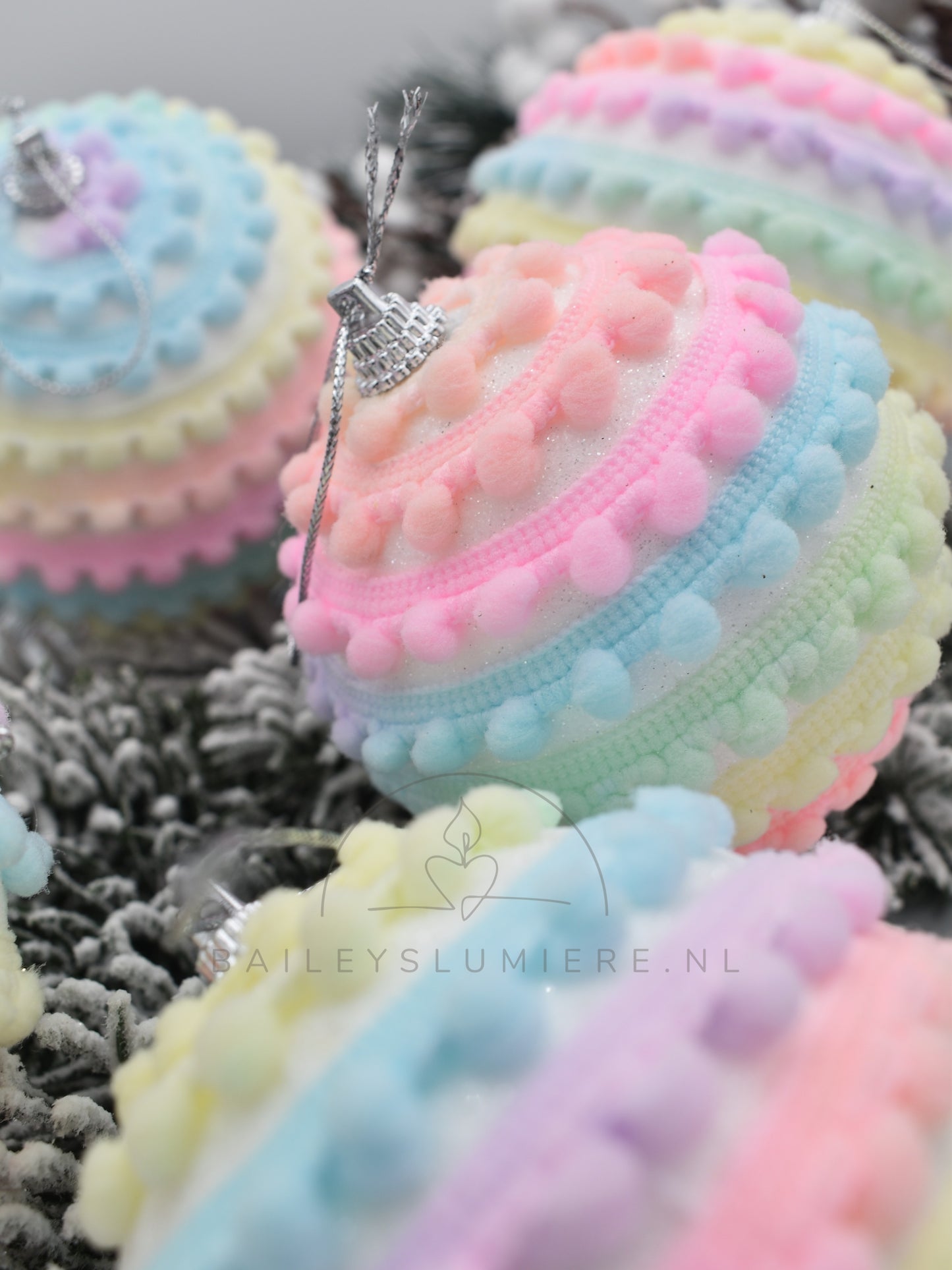Unicorn kleur foam kerstballen
