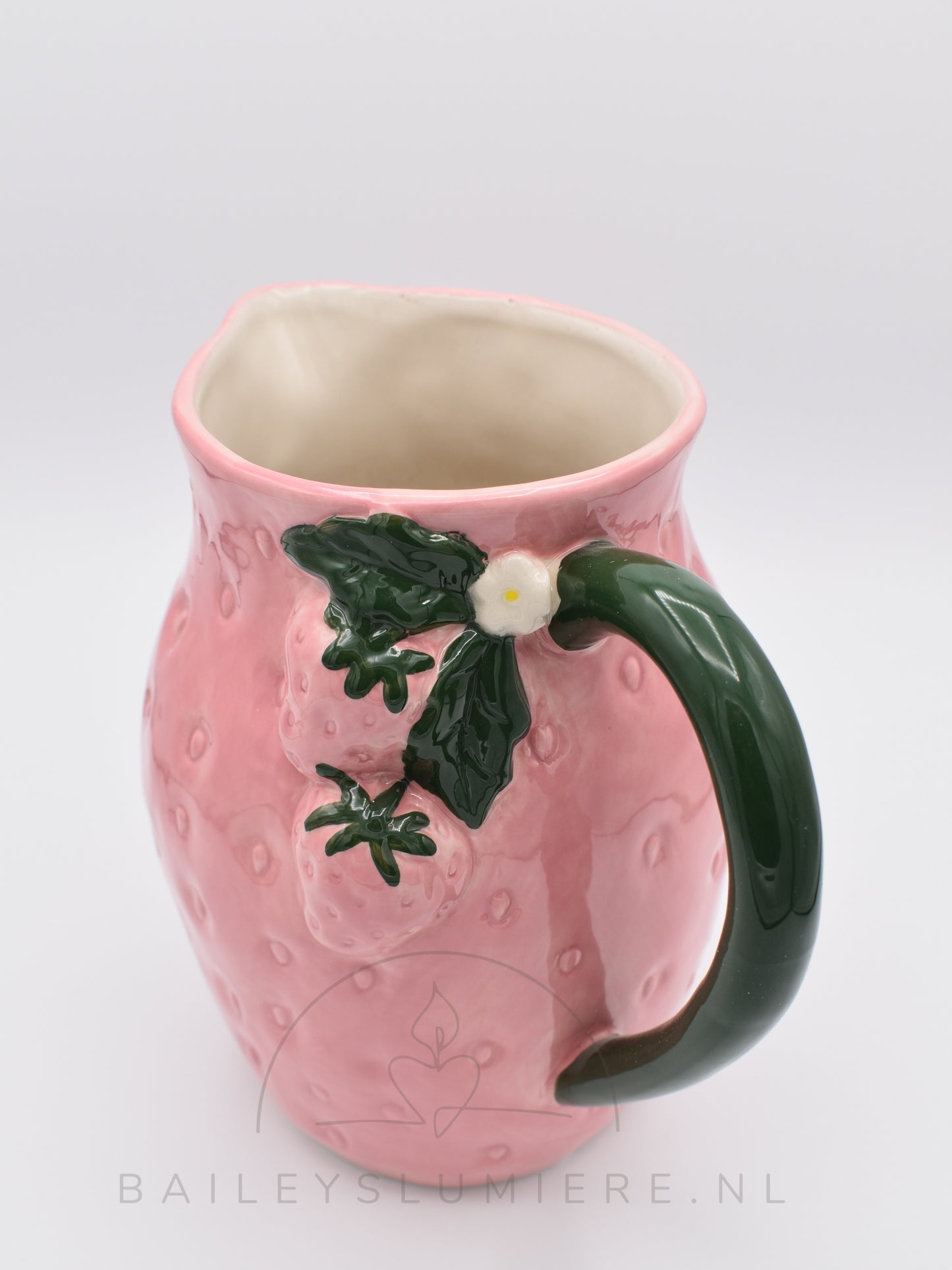 Aardbeien vaas, zacht roze