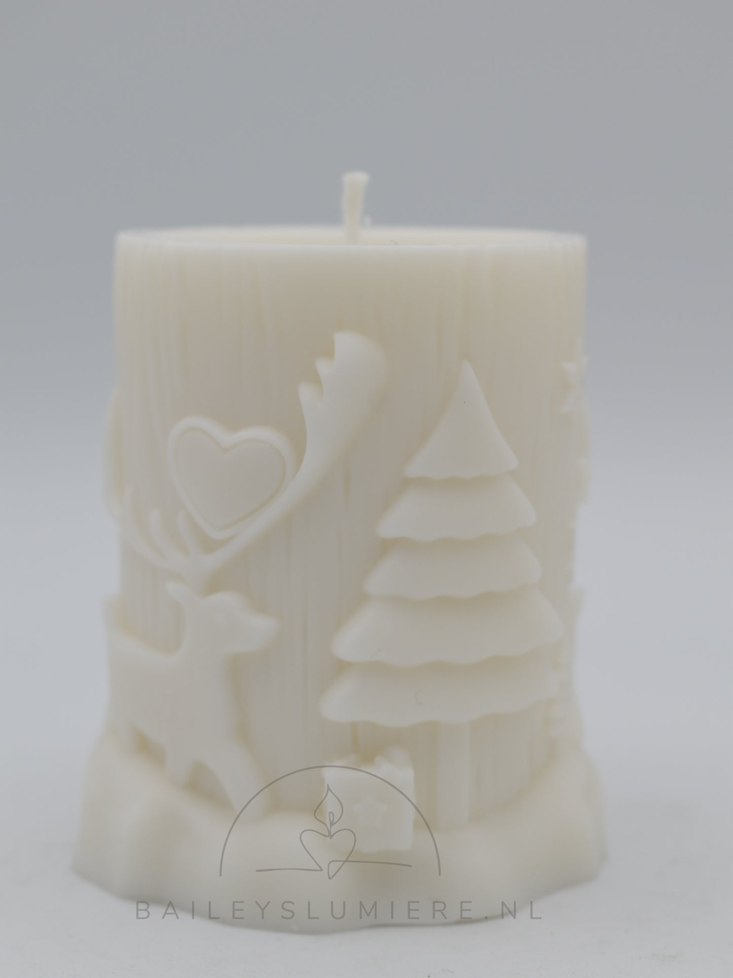 Stompe rendier kerst kaars