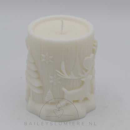 Stompe rendier kerst kaars
