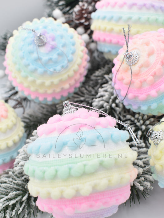 Unicorn kleur foam kerstballen