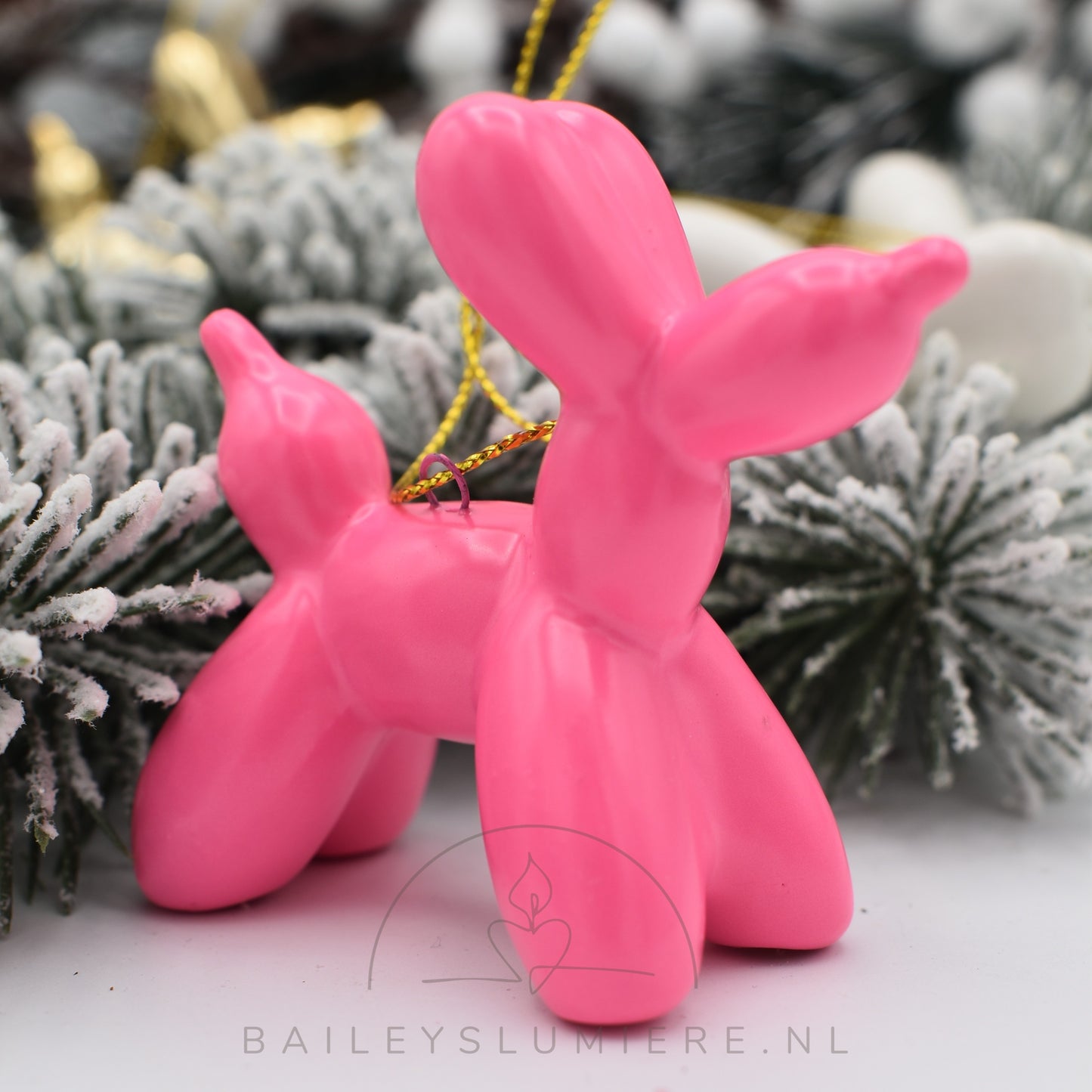 Balloon dog kerst ornament
