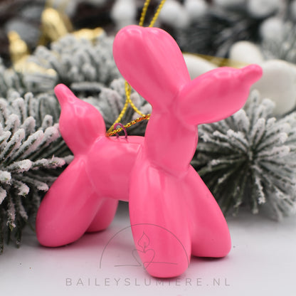 Balloon dog kerst ornament