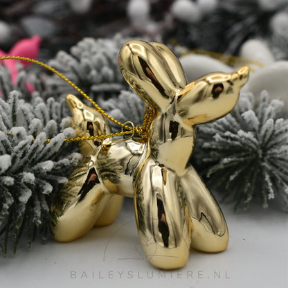 Balloon dog kerst ornament