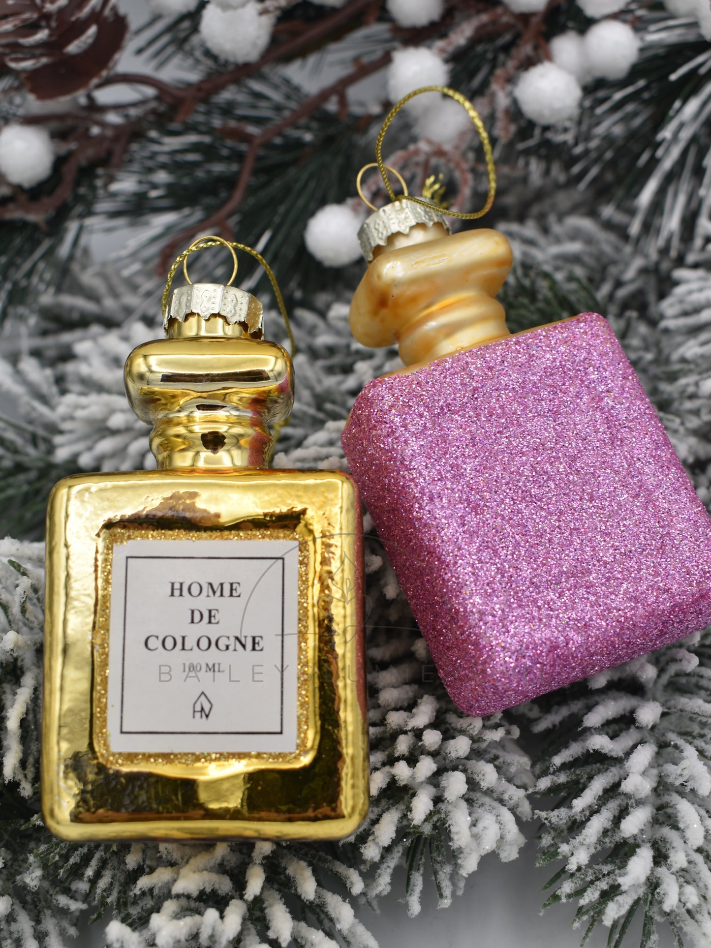 Parfumfles kerst ornament