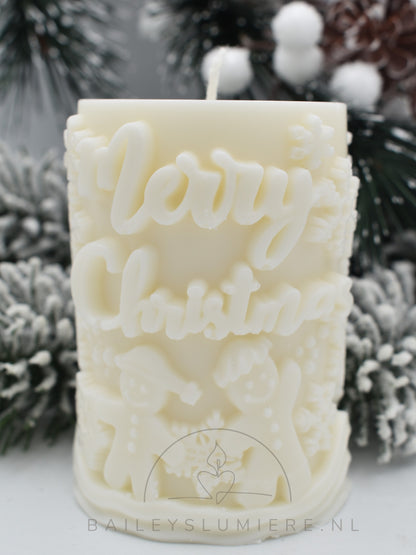 Stompe rendier kerst kaars