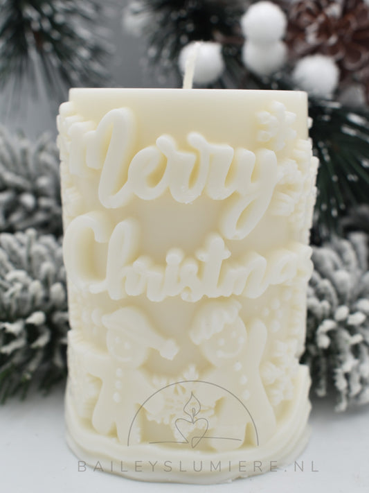 Stompe rendier kerst kaars