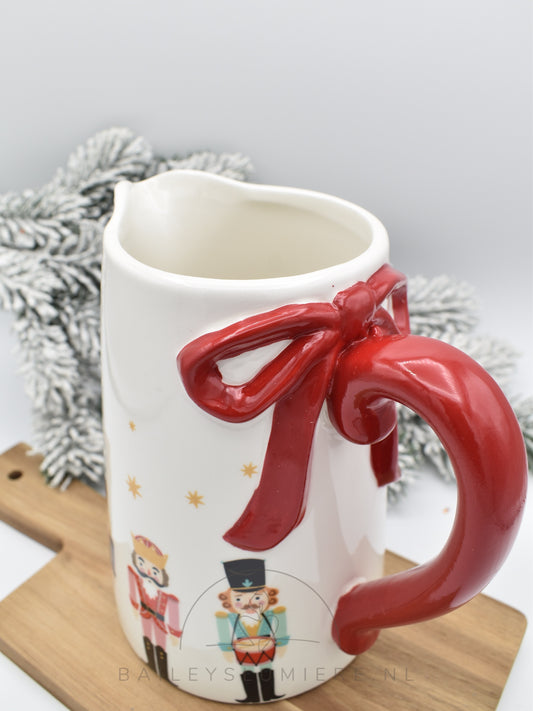 Notenkraker kerst kan met strik