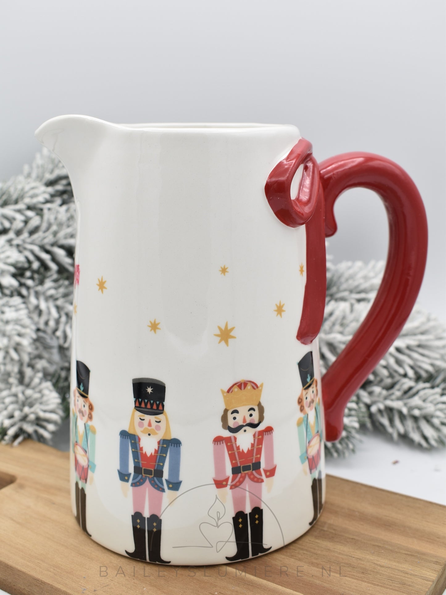 Notenkraker kerst kan met strik