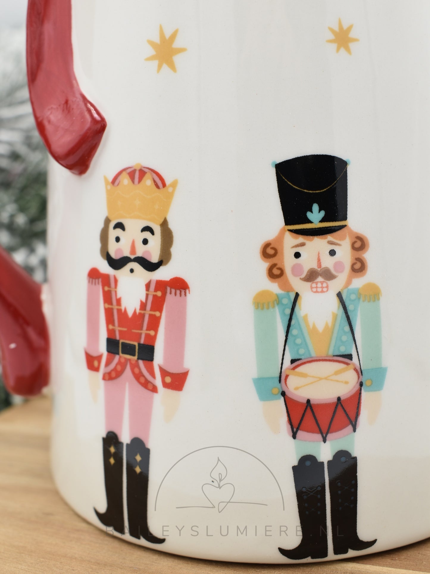 Notenkraker kerst kan met strik