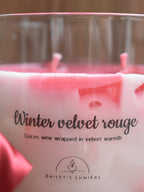 Winter velvet rouge, hand gegoten Luxe Geurkaars