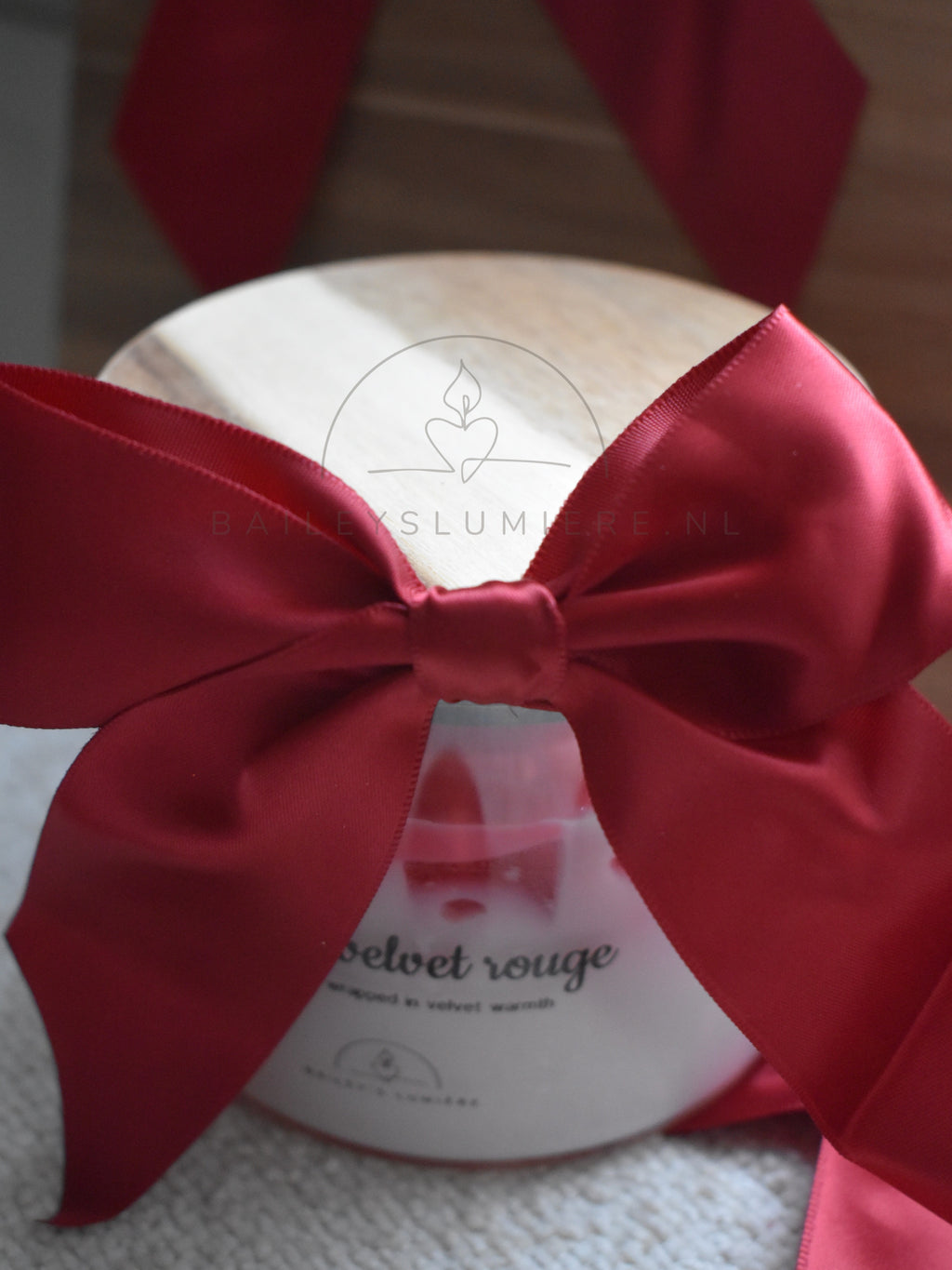 Winter velvet rouge, hand gegoten Luxe Geurkaars