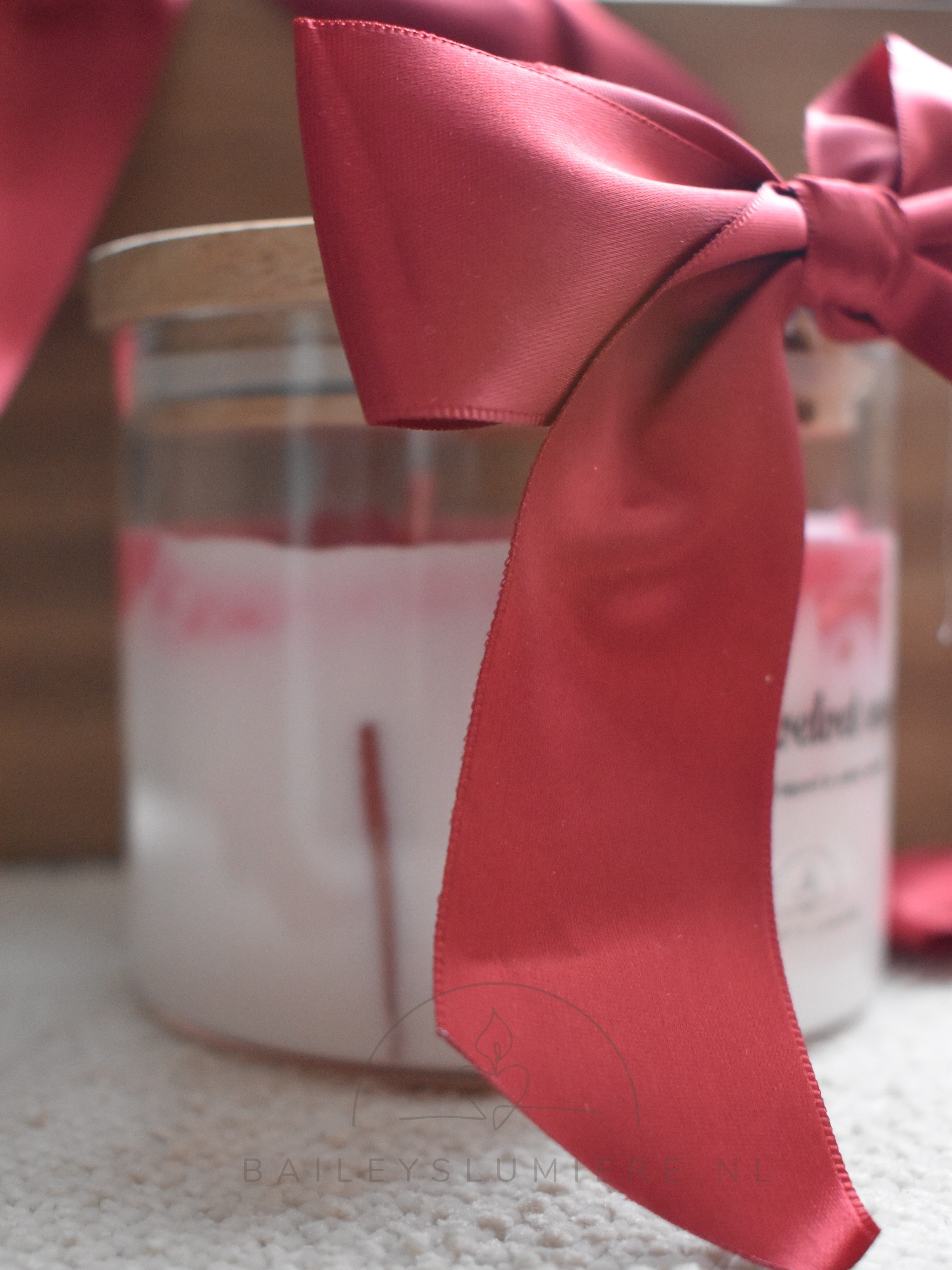 Winter velvet rouge, hand gegoten Luxe Geurkaars