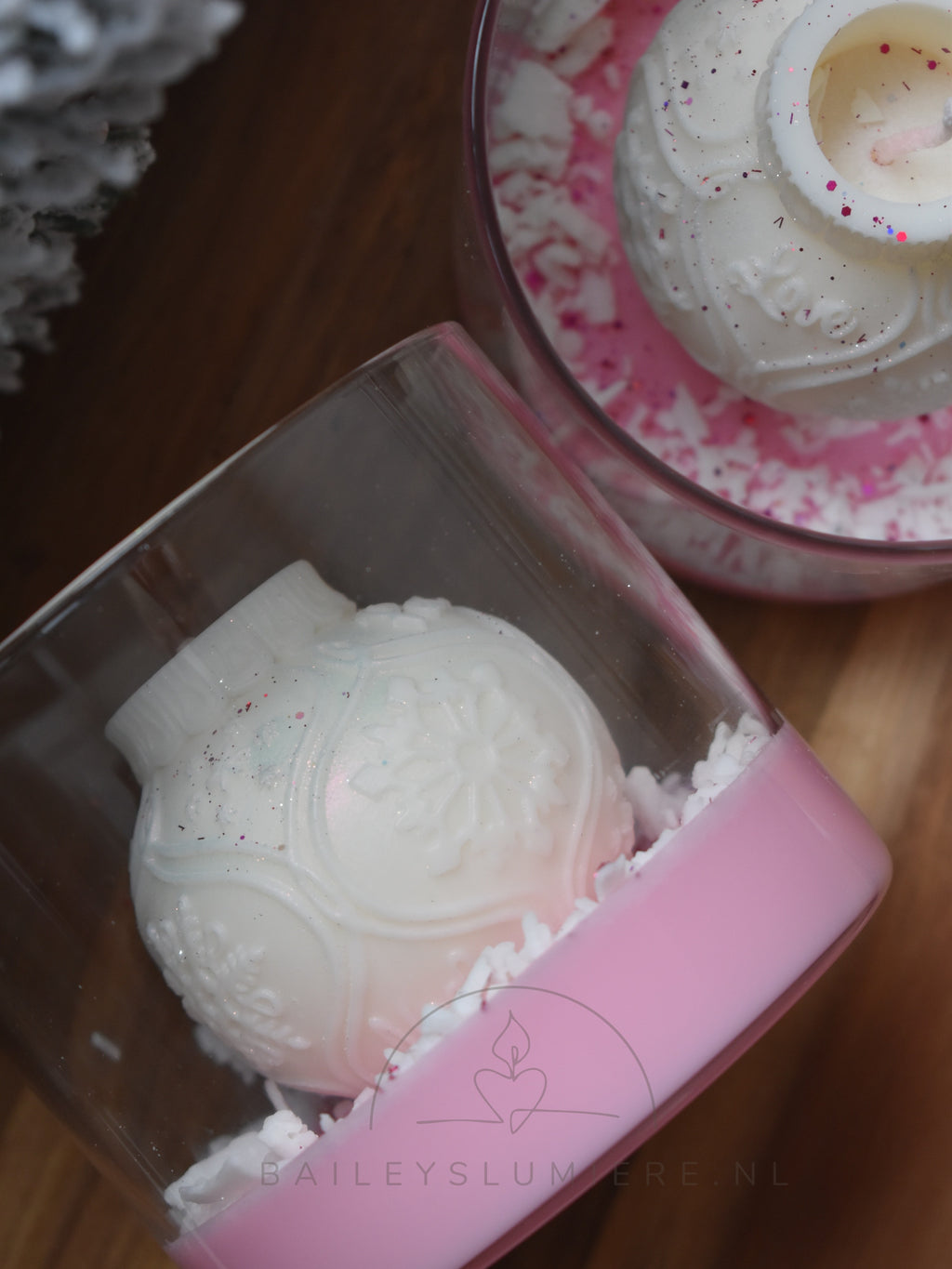 Pink Christmas met Kerstbal