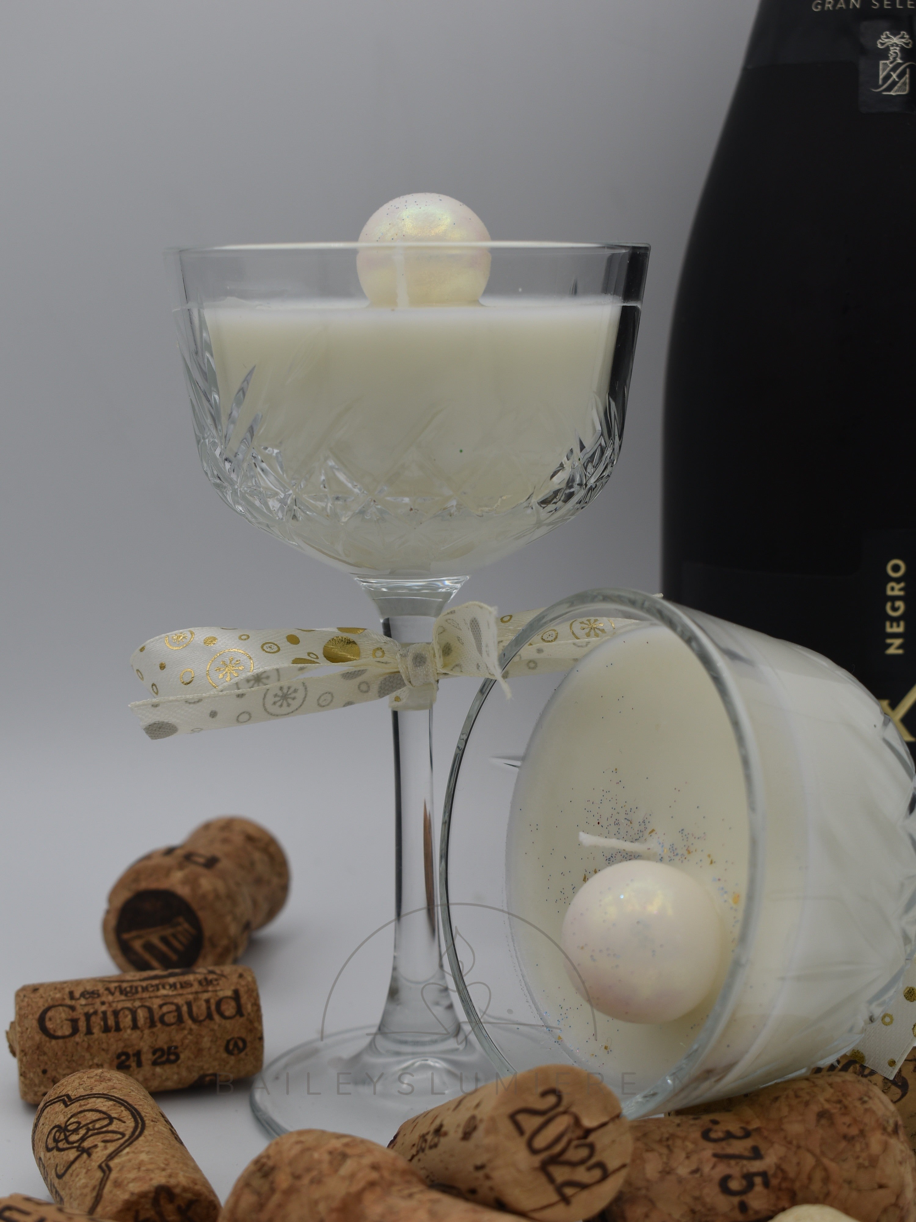 Champagne Lumière geurkaars – Luxe handgemaakte kaars