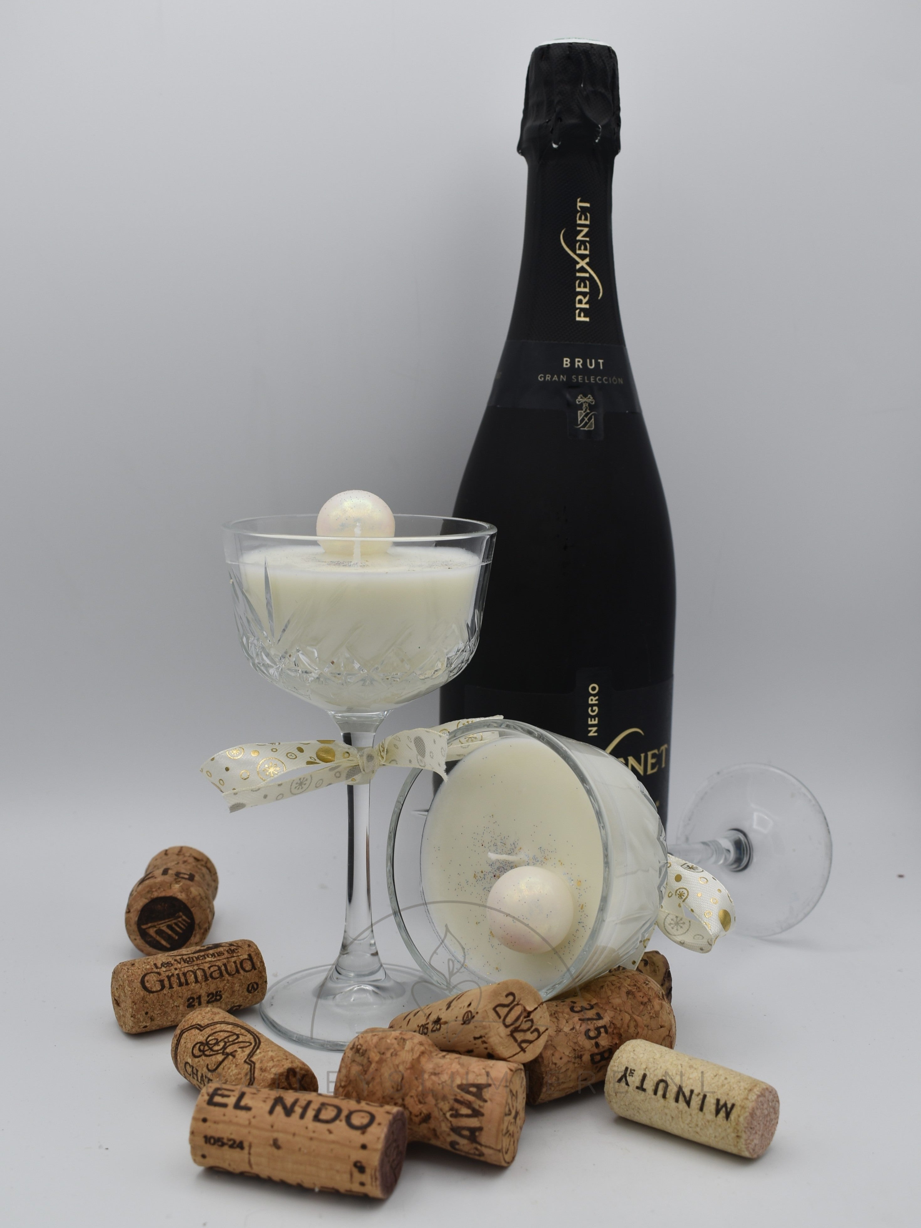 Champagne Lumière geurkaars – Luxe handgemaakte kaars