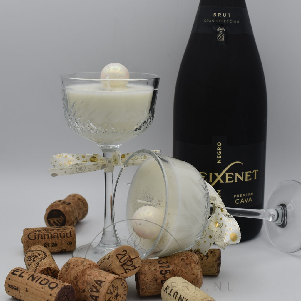 Champagne Lumière geurkaars – Luxe handgemaakte kaars