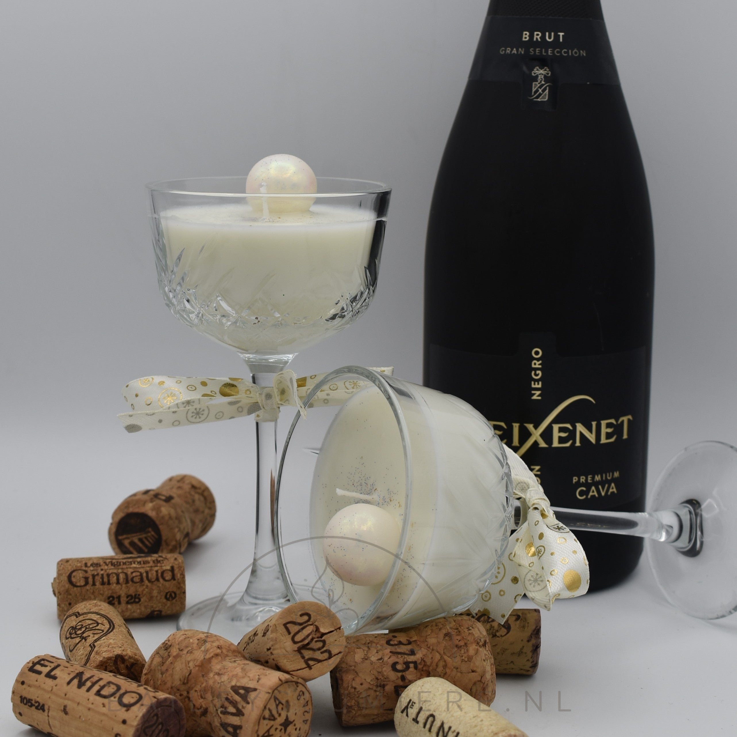 Champagne Lumière geurkaars – Luxe handgemaakte kaars