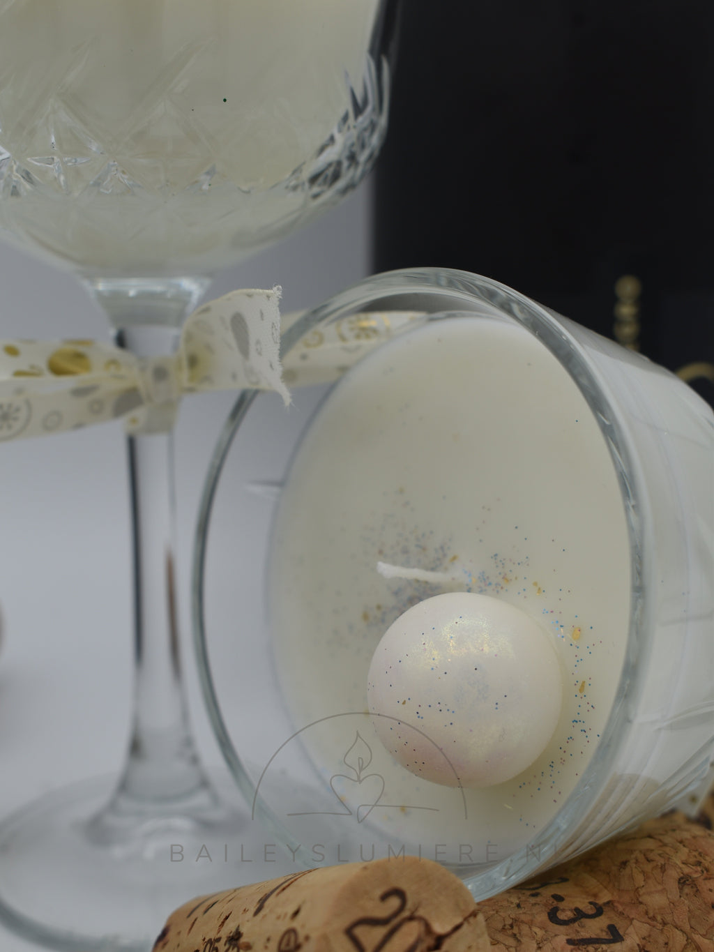 Champagne Lumière geurkaars – Luxe handgemaakte kaars