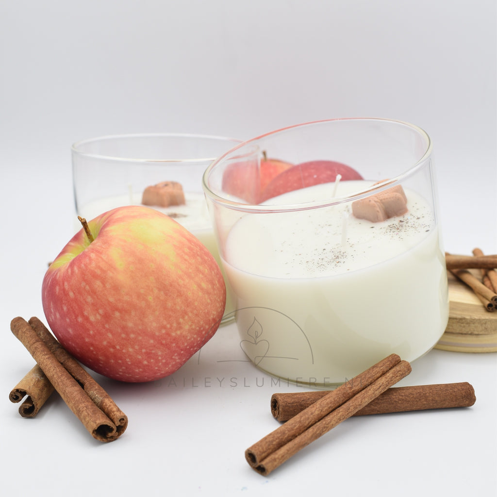 Gebakken appeltaart geurkaars, sterk geurende luxe kaars met Appel & Kaneel