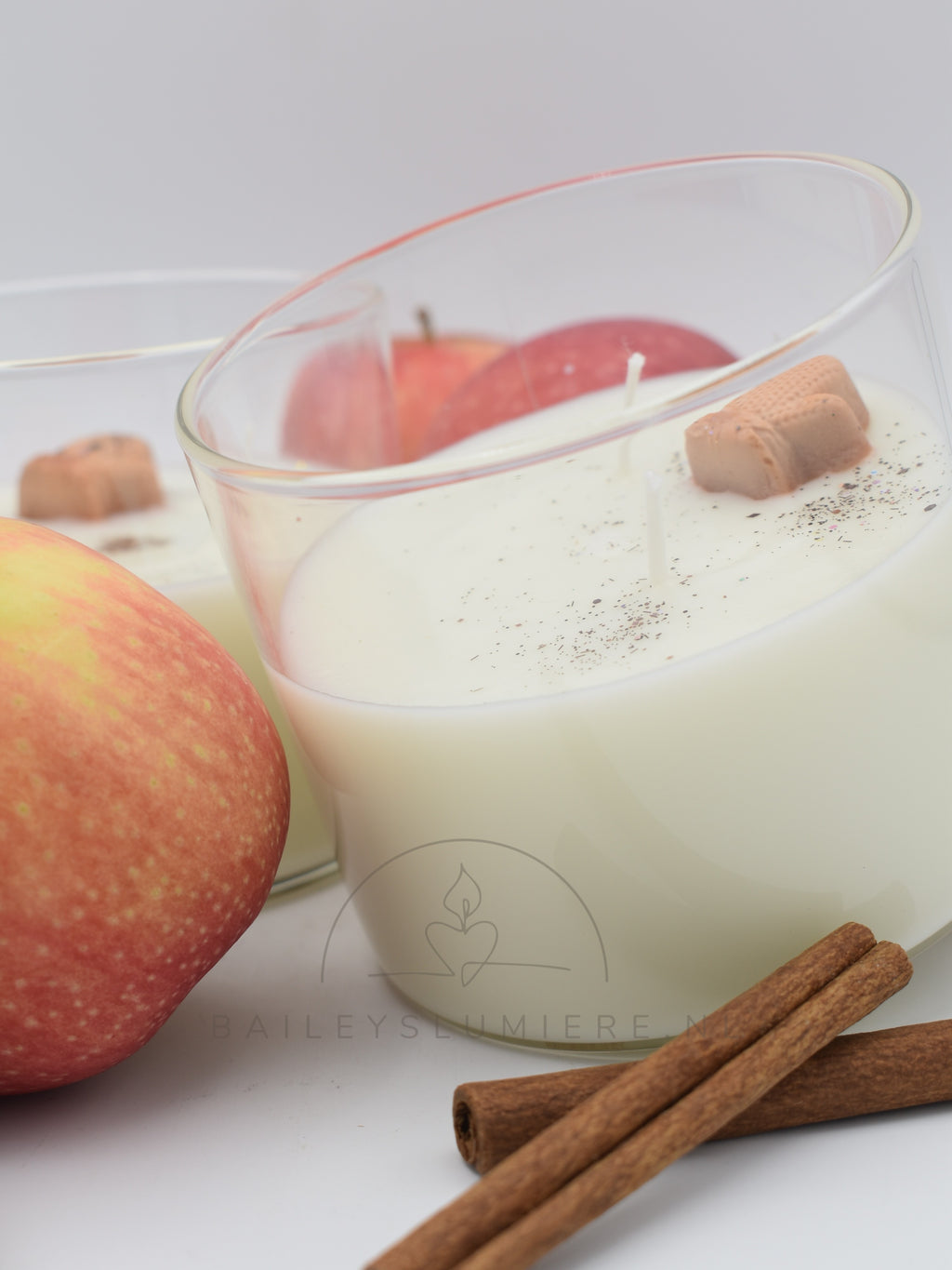 Gebakken appeltaart geurkaars, sterk geurende luxe kaars met Appel & Kaneel