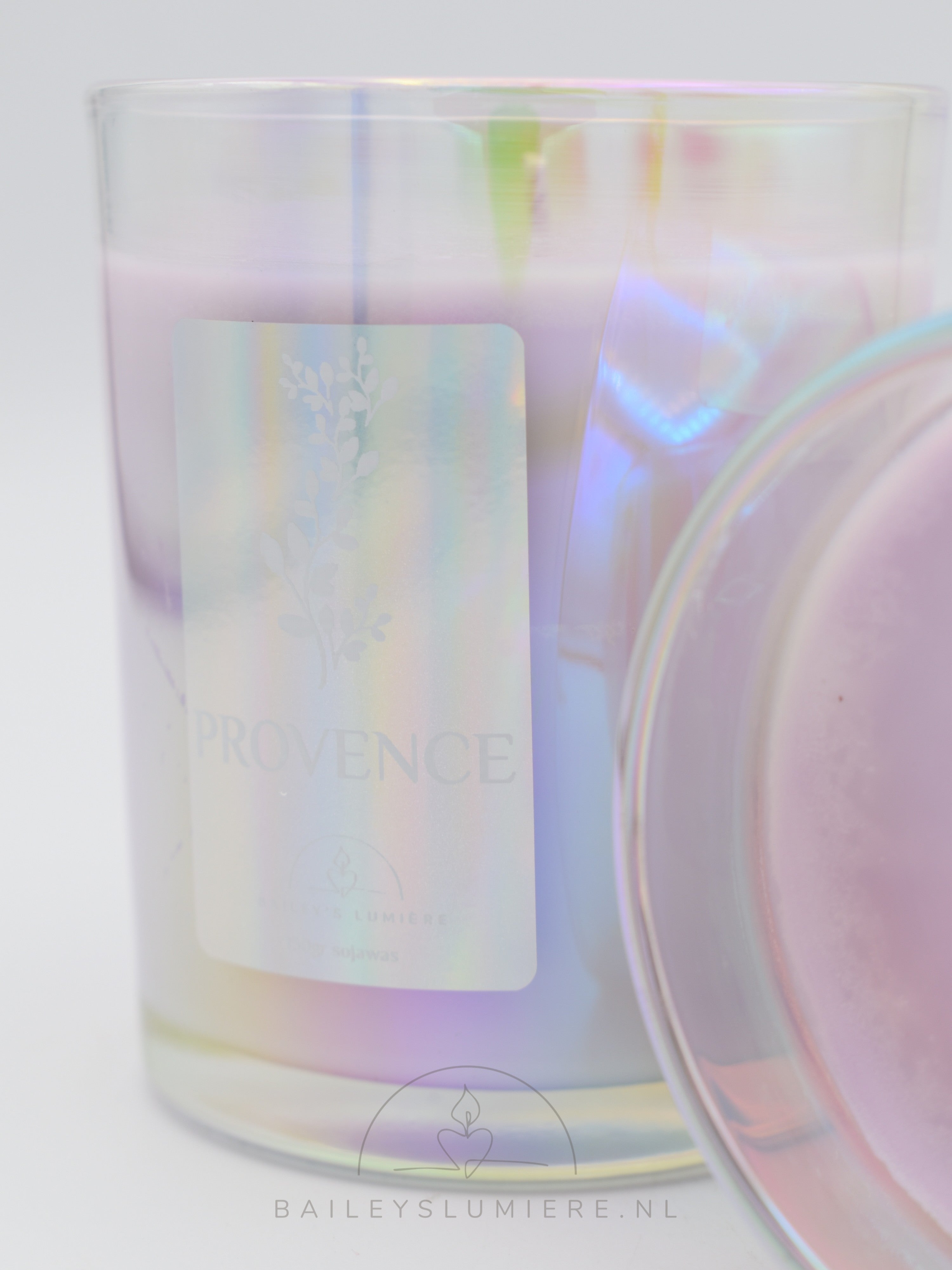 Provence geurkaars in Iriserend glas