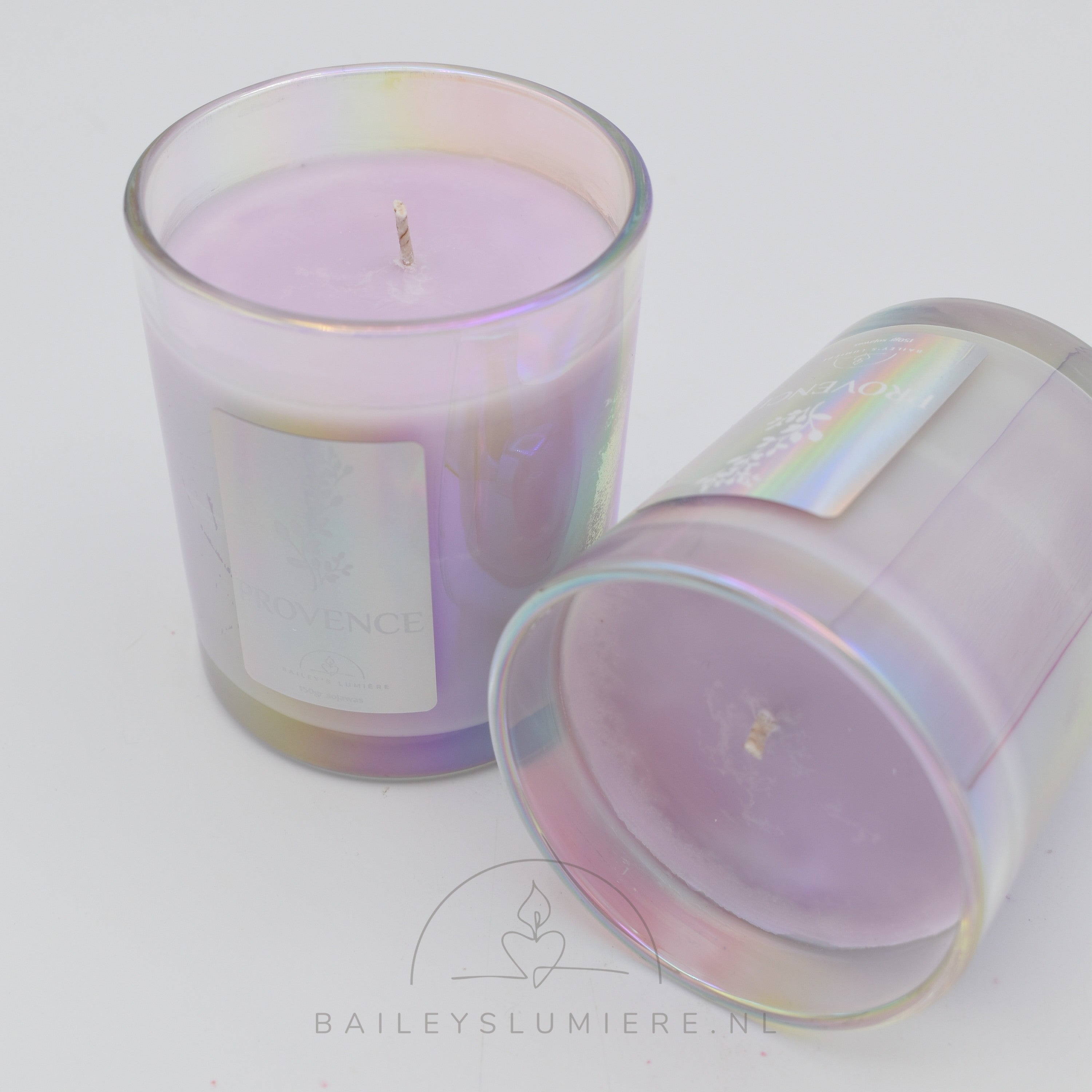 Provence geurkaars in Iriserend glas