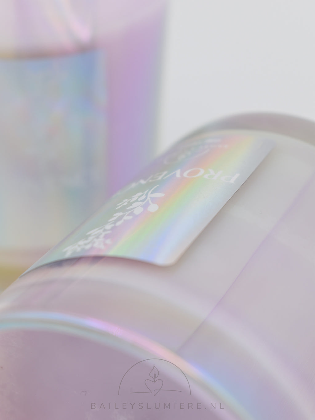 Provence geurkaars in Iriserend glas