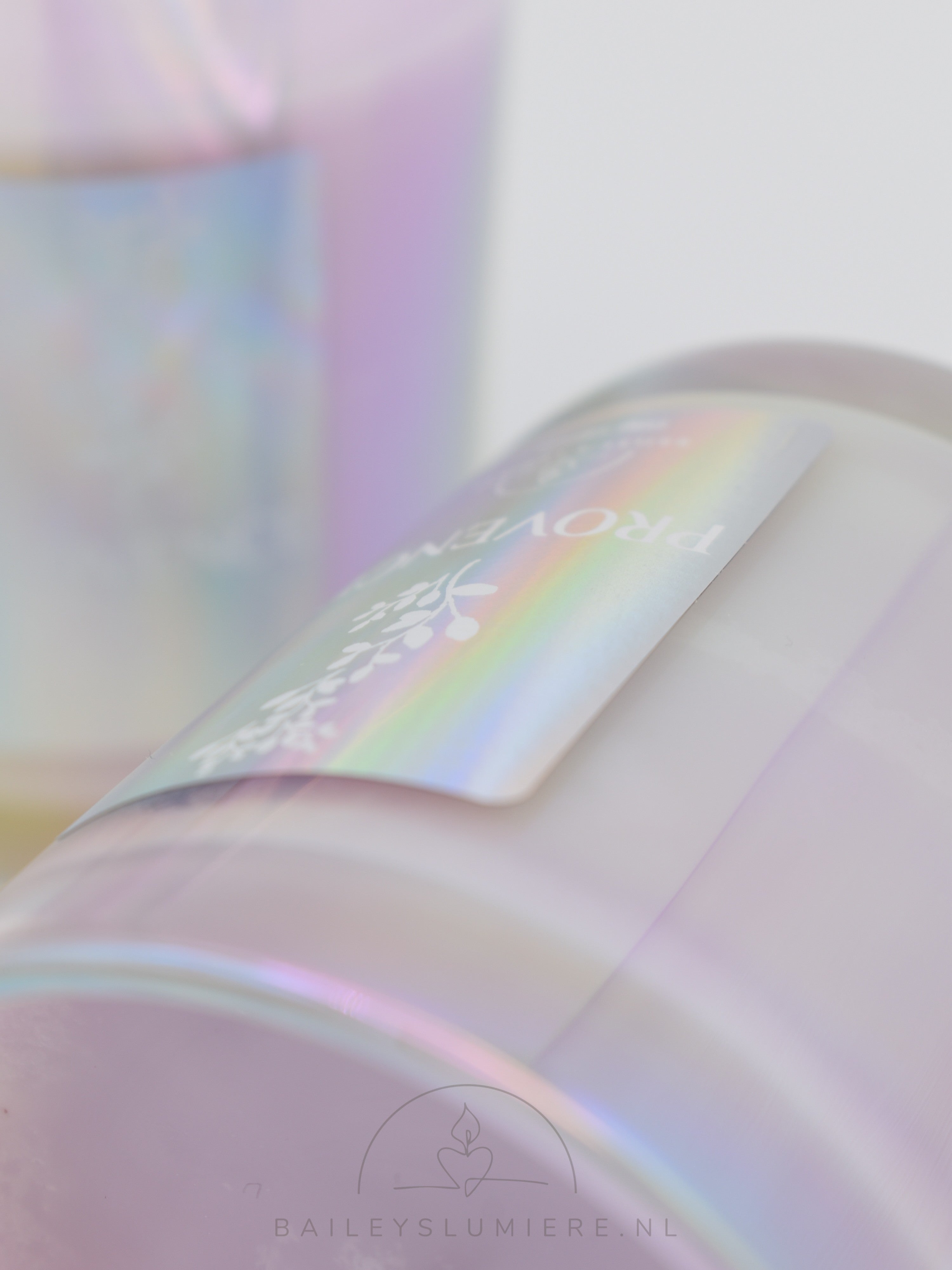 Provence geurkaars in Iriserend glas