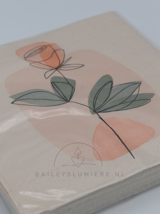 Florale servetten