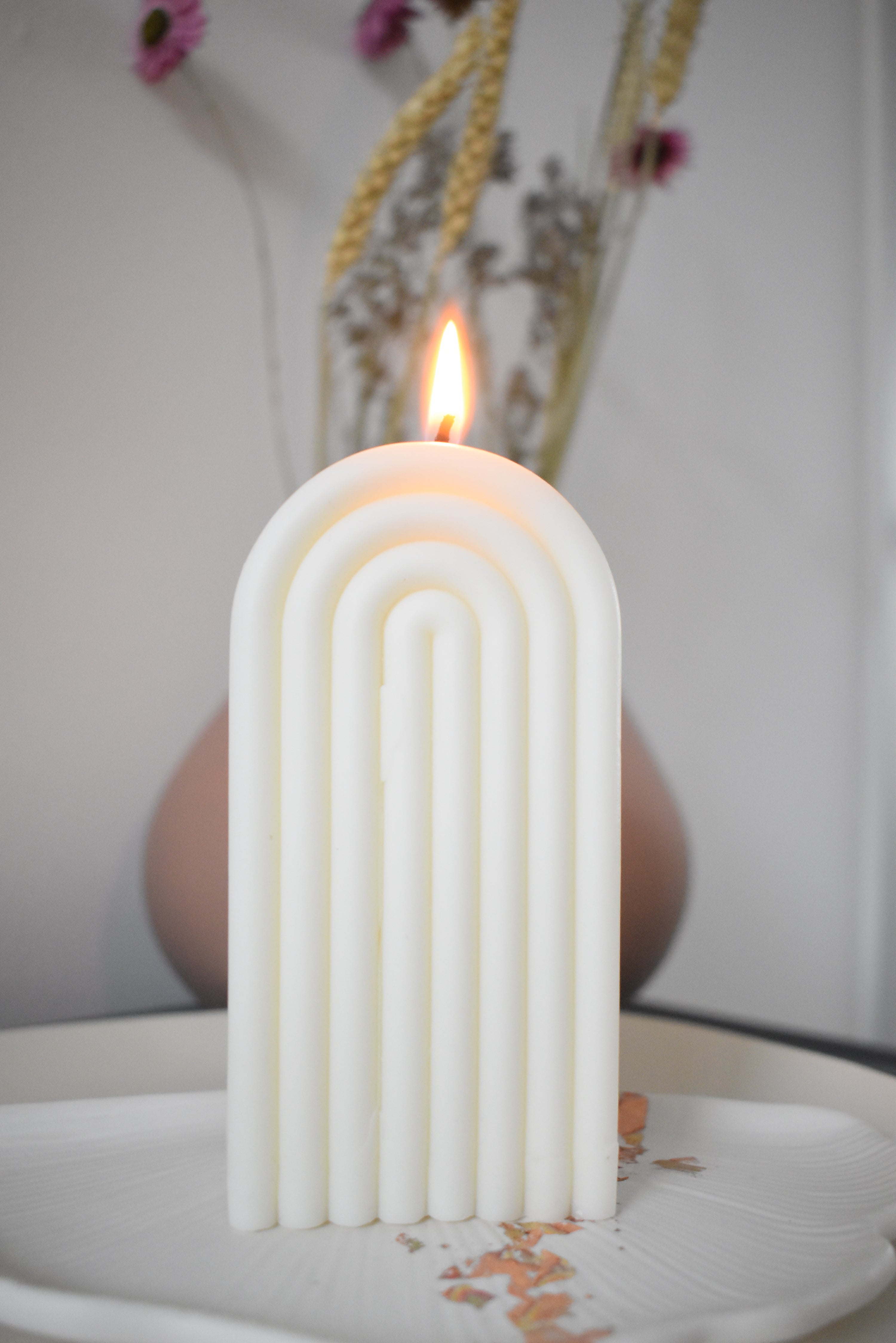 Regenboog pilaar kaars