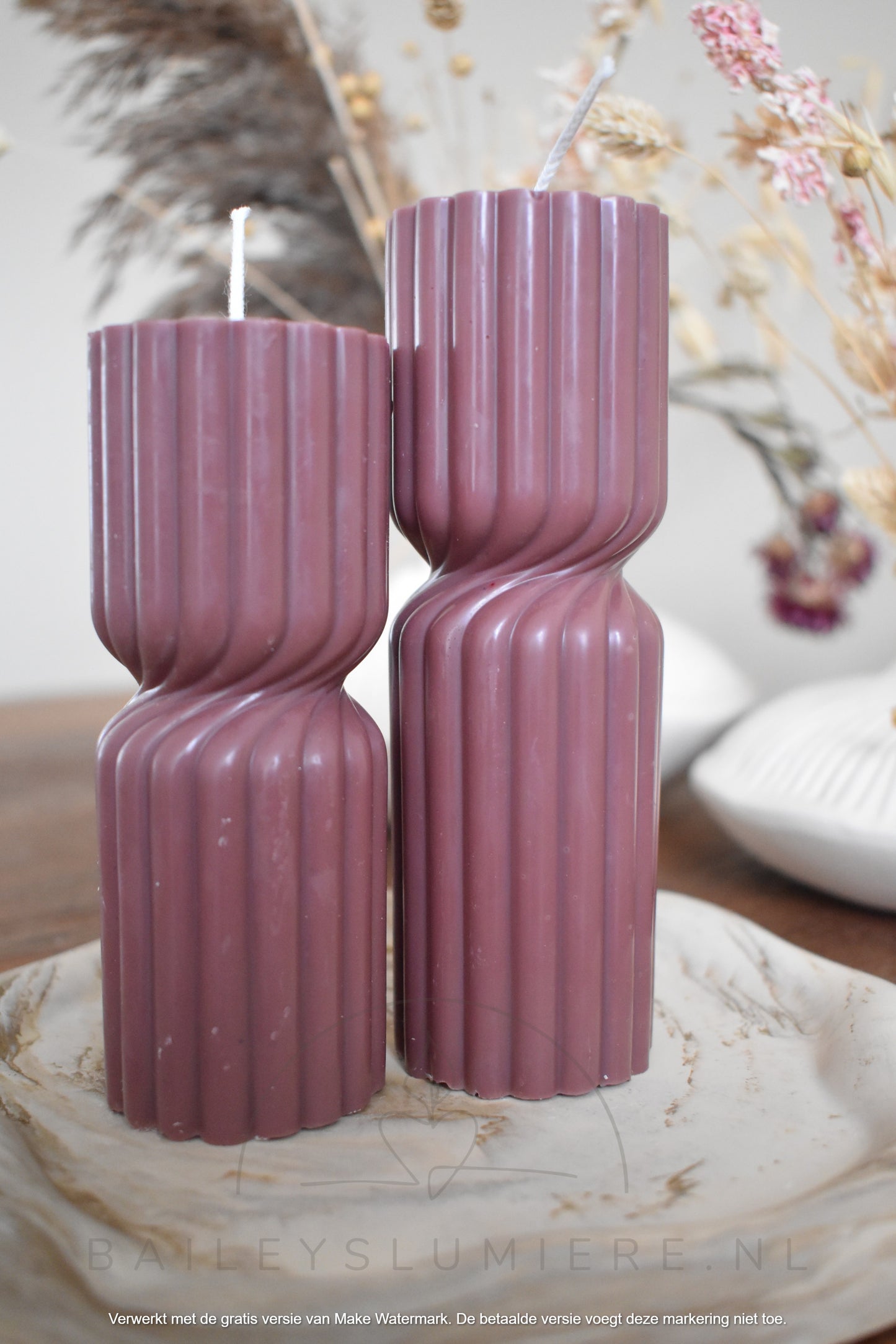 Twist pilaar kaars