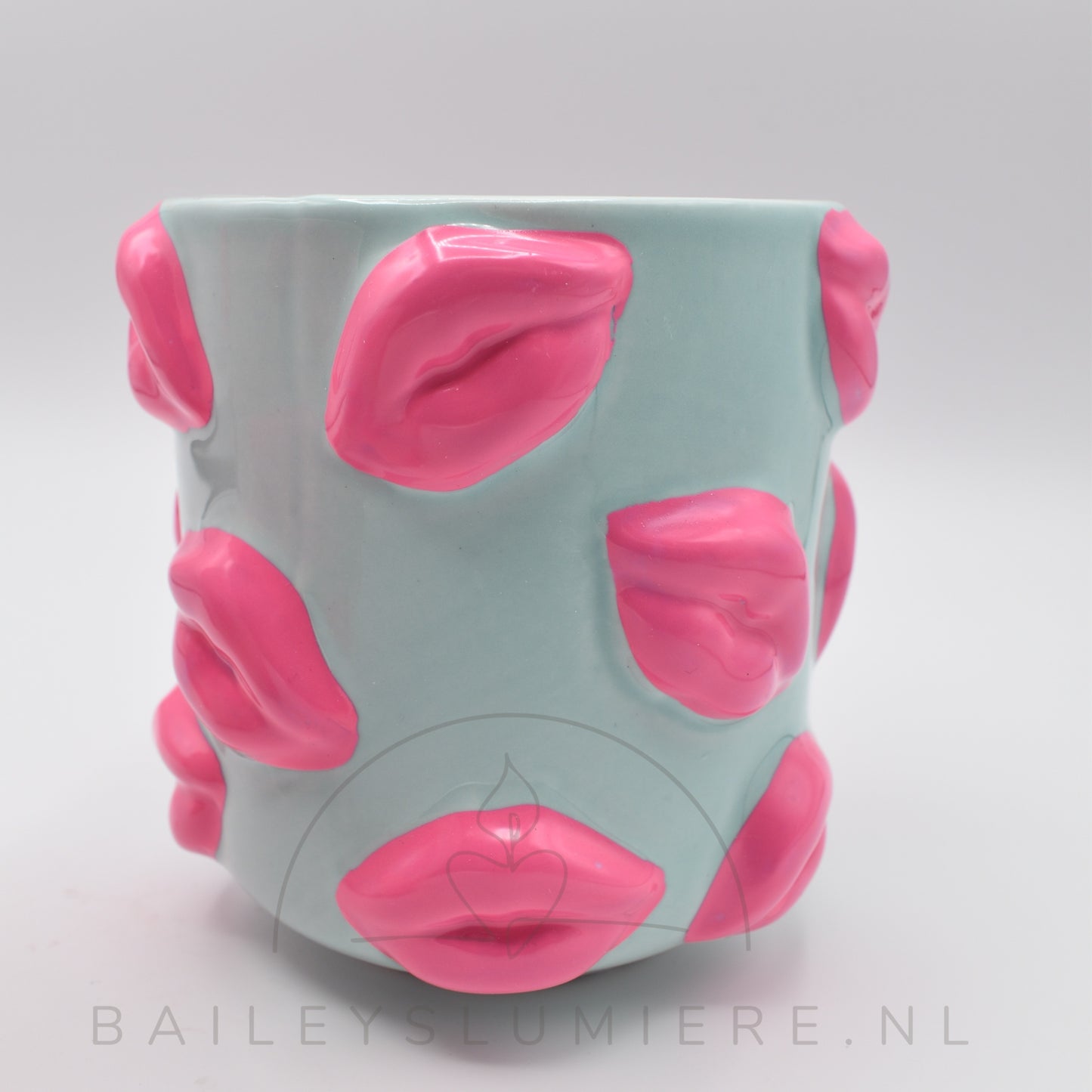 Keramieken planten pot met lippen