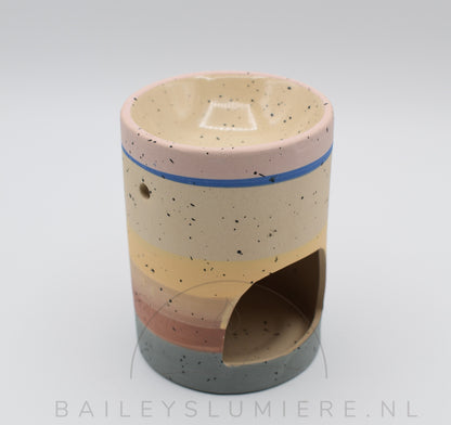 Aardetinten met spikkelpatroon brander.