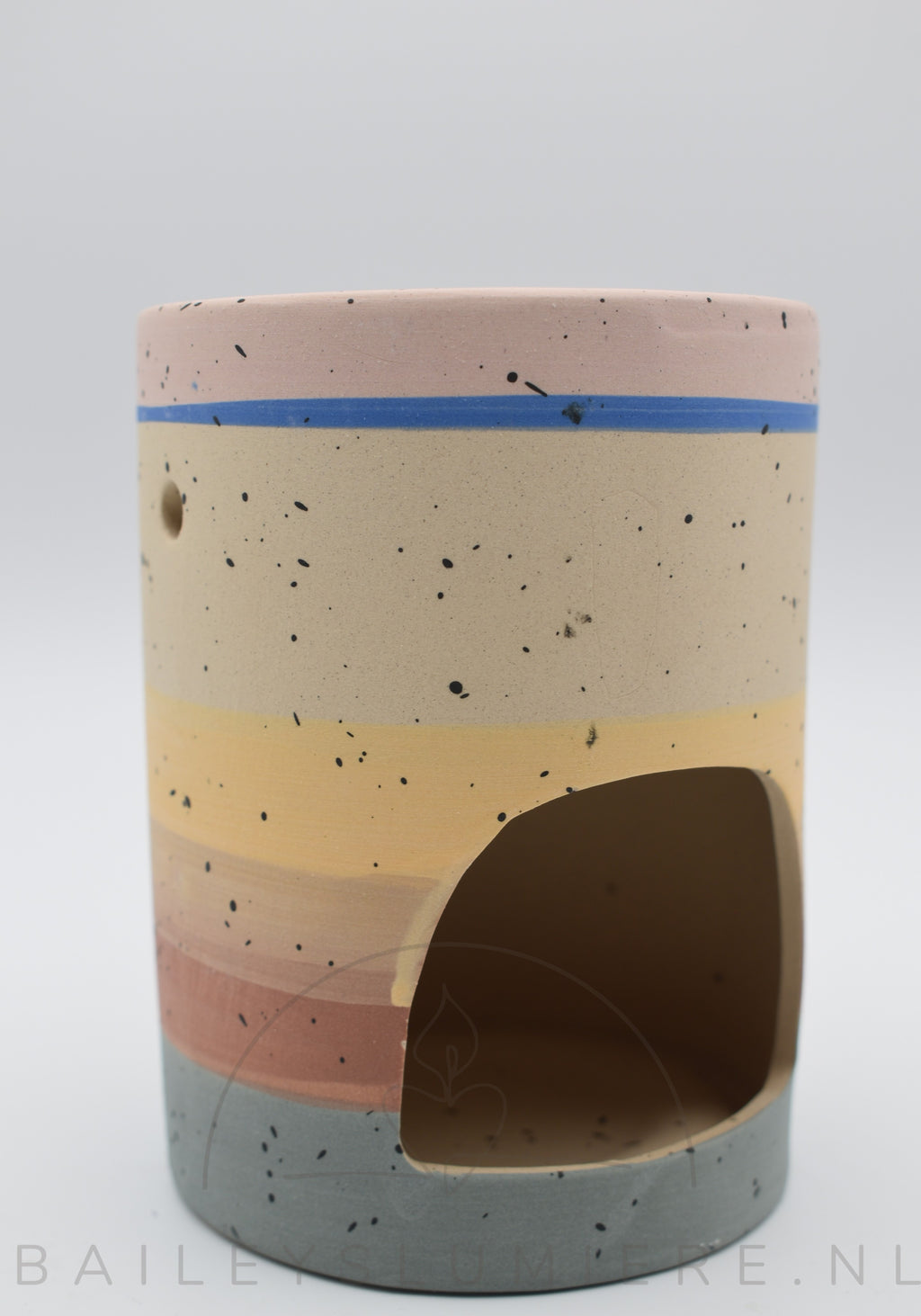 Aardetinten met spikkelpatroon brander.