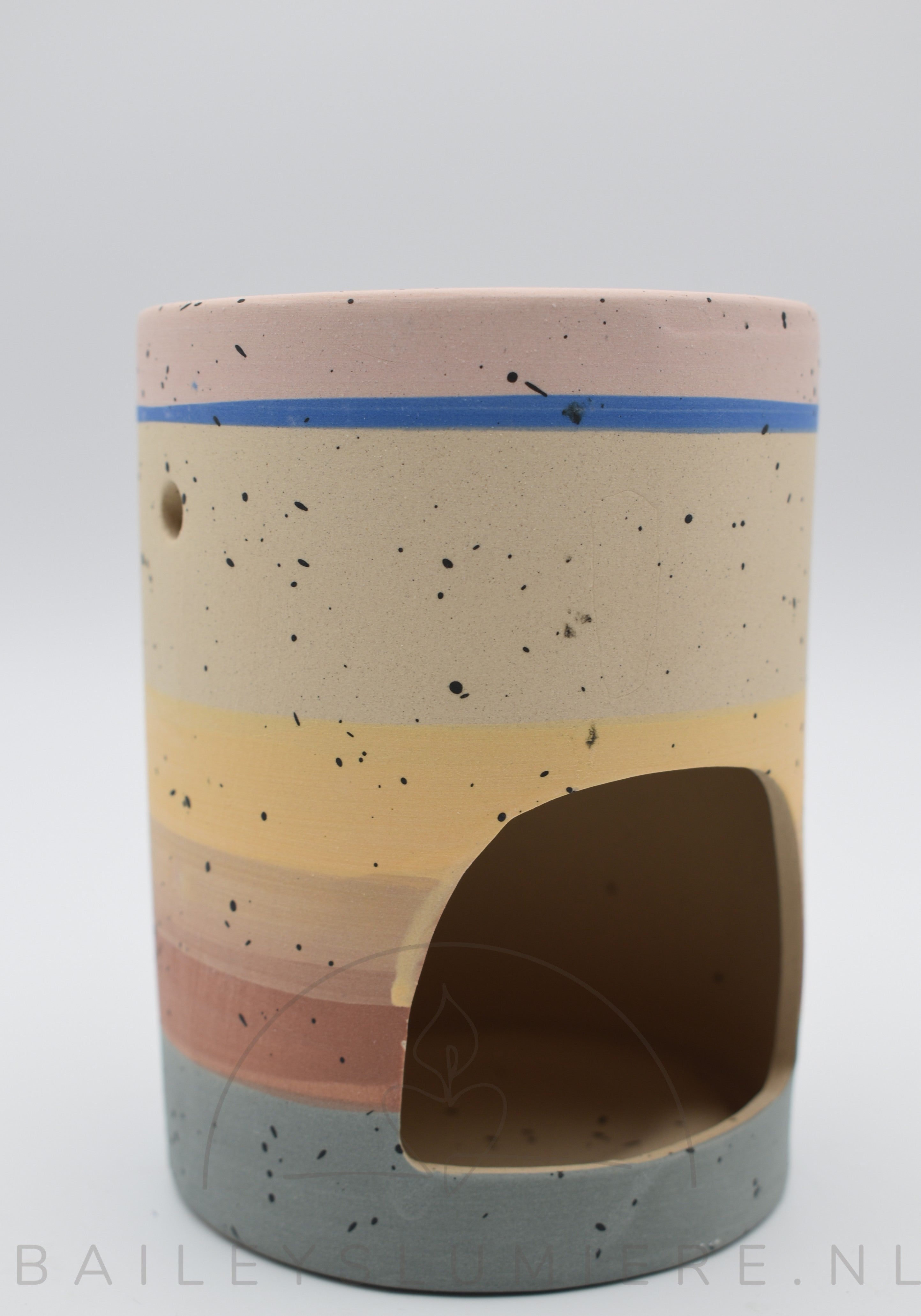 Aardetinten met spikkelpatroon brander.