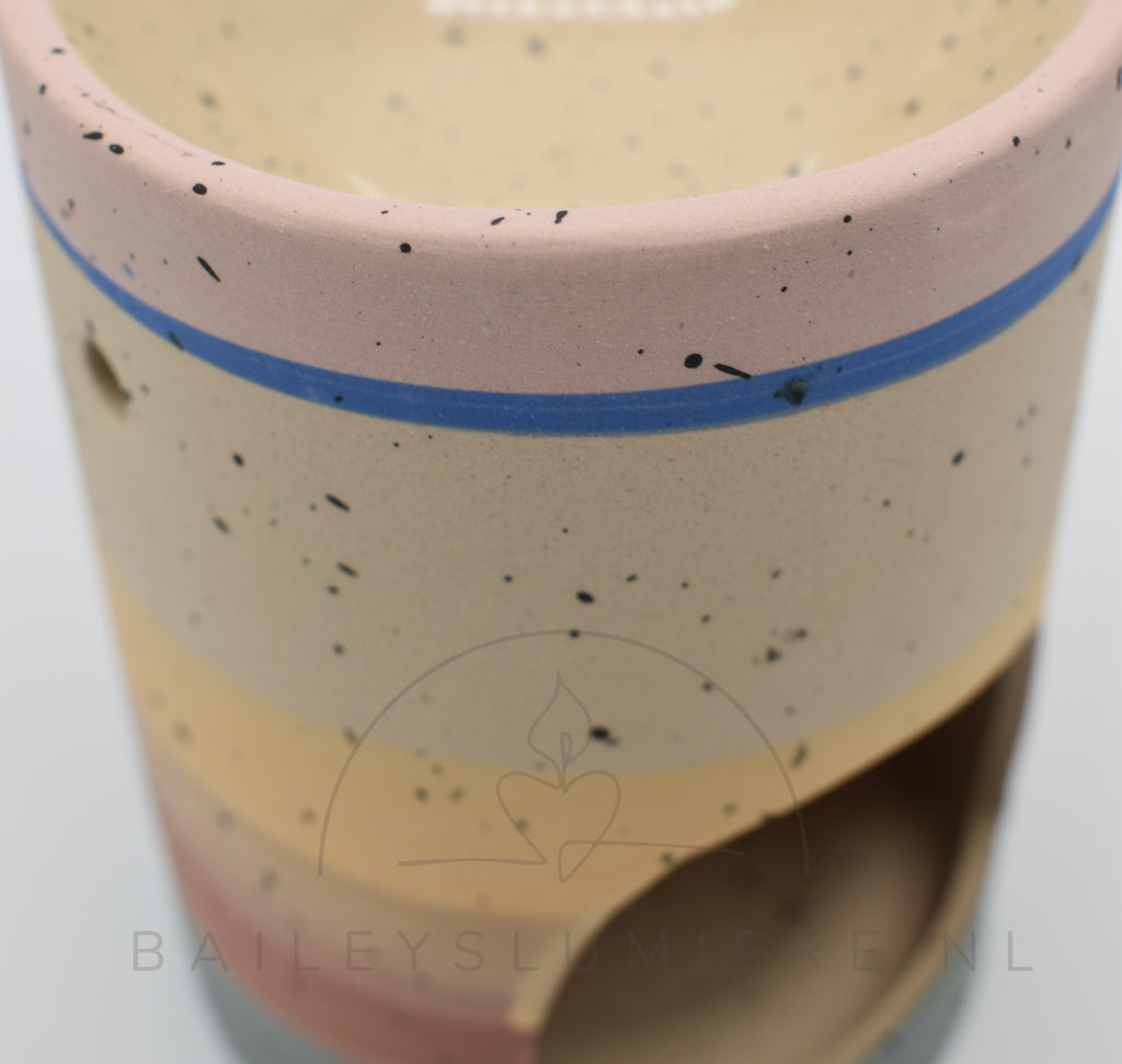 Aardetinten met spikkelpatroon brander.