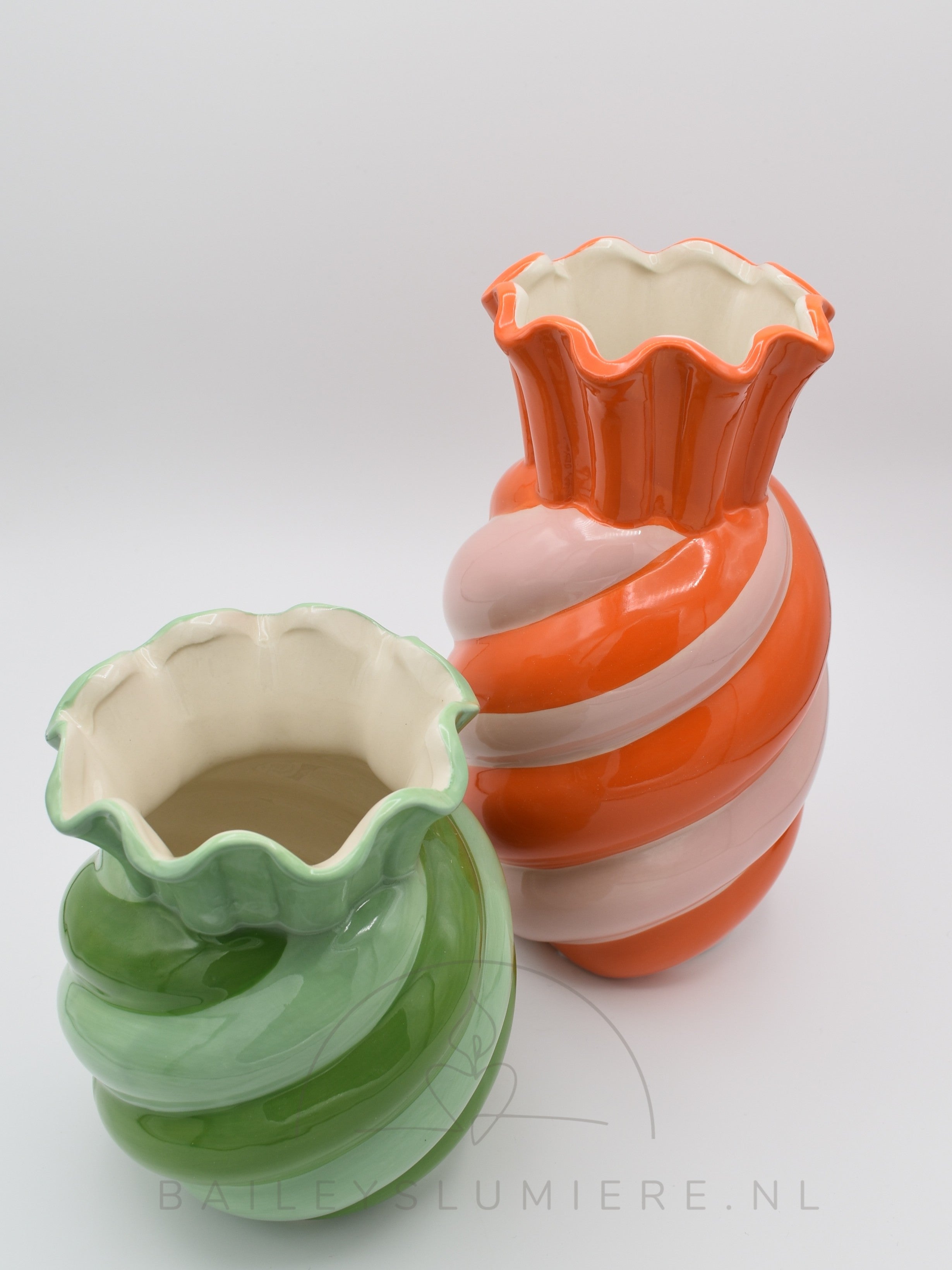 Keramieke Swirl vazen.