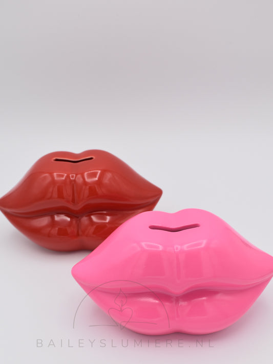 Keramieken spaarpot lippen