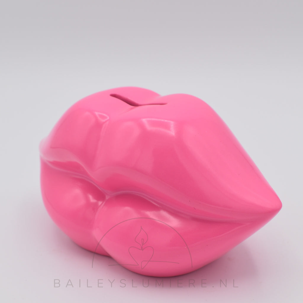 Keramieken spaarpot lippen (diverse kleuren)