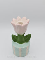 Tulpen kaarsenhouder van keramiek