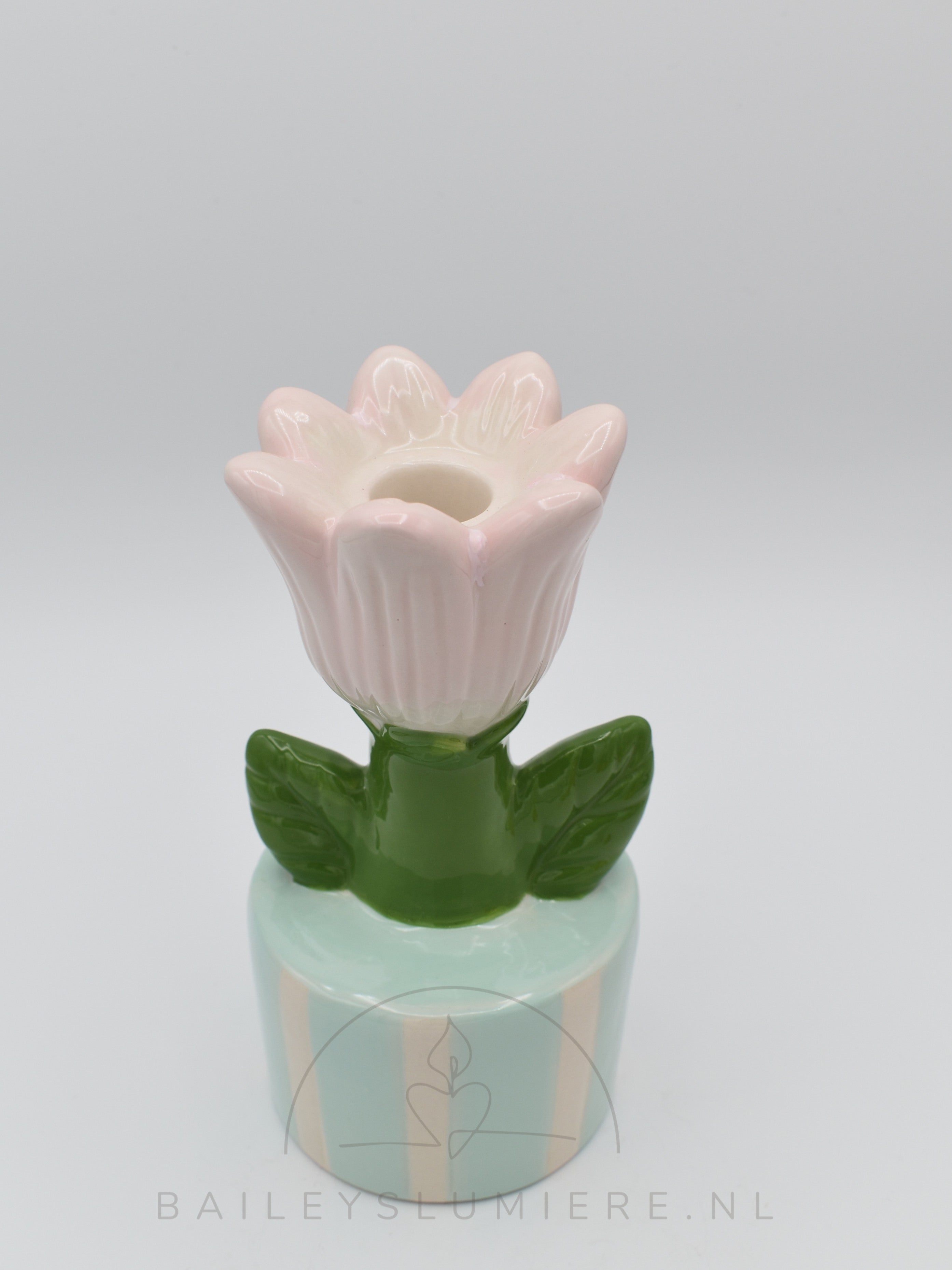 Tulpen kaarsenhouder van keramiek