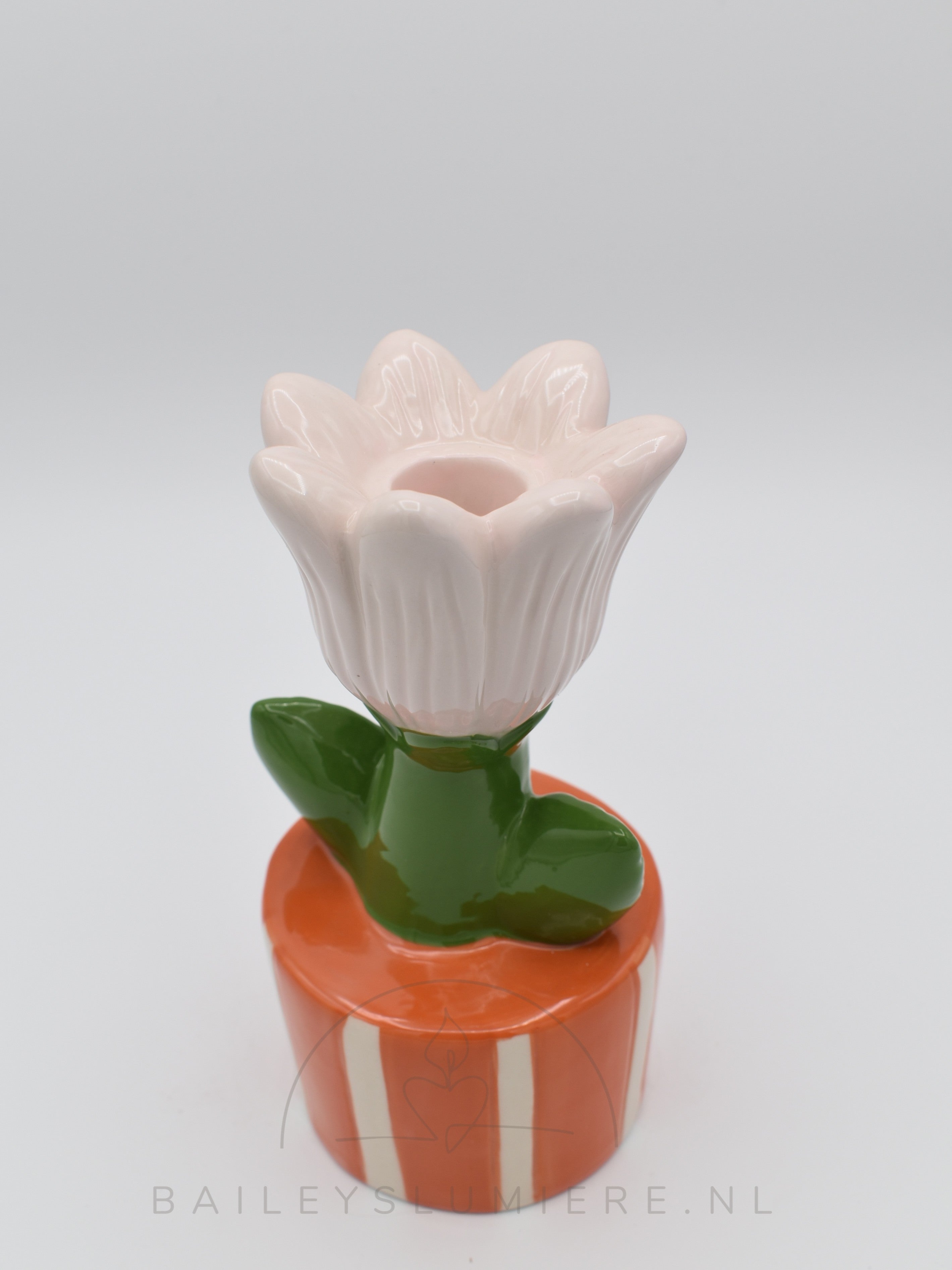 Tulpen kaarsenhouder van keramiek