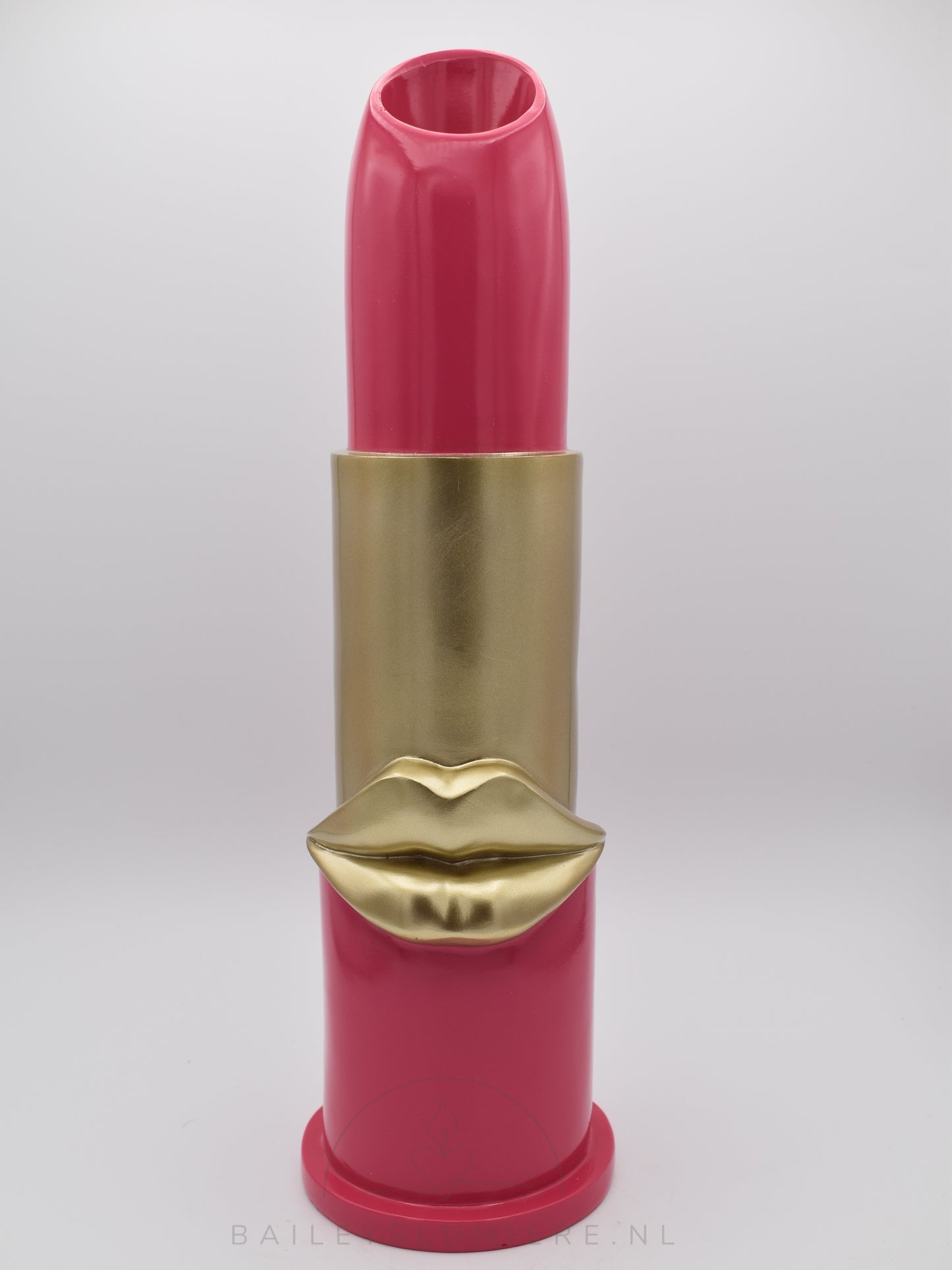 Lipstick vaas met gouden lippen